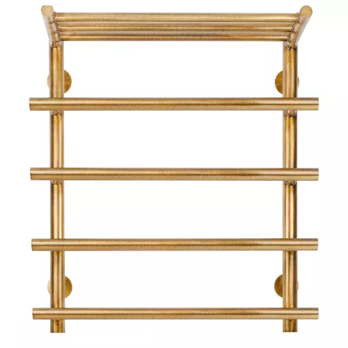 Полотенцесушитель латунный Secado Турин 1 СП , с полочкой, электрический L/R  бронза, Выбрать размер: 50х60, Ориентация: левая