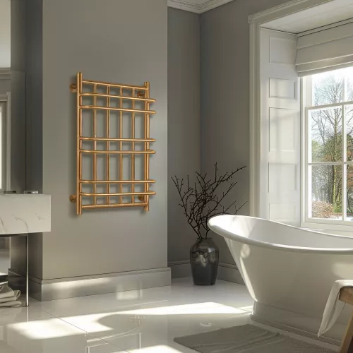 Полотенцесушитель латунный Secado Комано  электрический L/R  бронза, Выбрать размер: 50х80, Ориентация: левая, изображение 3