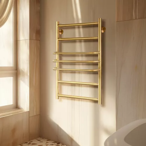 Полотенцесушитель латунный Secado Триест , электрический L/R  бронза, Выбрать размер: 40х60, Ориентация: левая, изображение 2