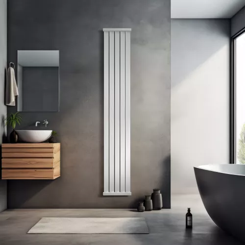 Дизайн-радиатор Secado Сельвино 5  водяной, белый глянец, Выбрать размер: 30х100, изображение 2