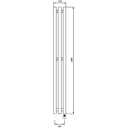 Полотенцесушитель Secado Бергамо 3К электрический L/R черный матовый, Выбрать размер: 17х100, Ориентация: левая, изображение 5