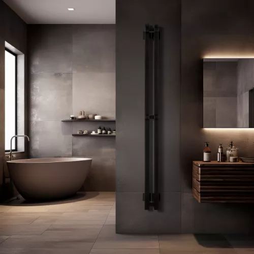 Полотенцесушитель Secado Сандриго 2К  водяной, черный матовый, Выбрать размер: 10х100, изображение 2