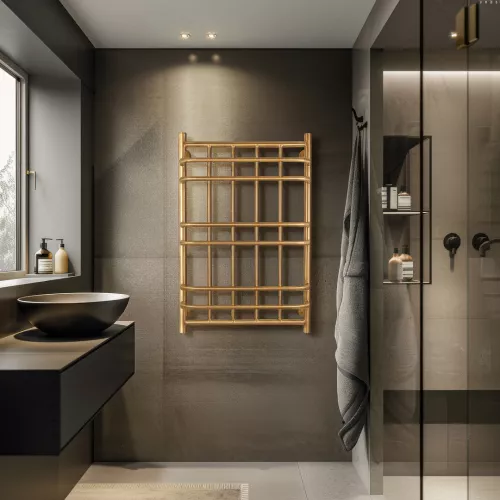 Полотенцесушитель латунный Secado Комано  электрический L/R  бронза, Выбрать размер: 50х80, Ориентация: левая, изображение 4