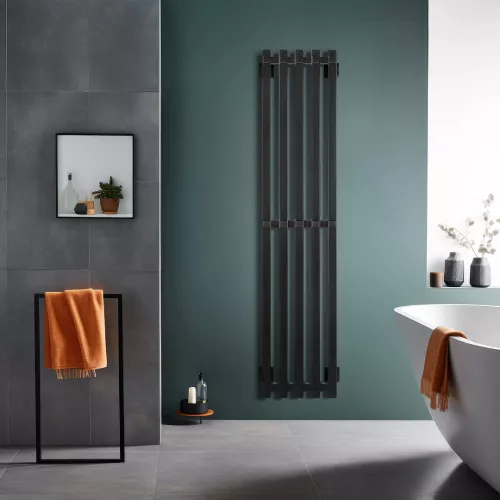 Полотенцесушитель Secado Сандриго 5К  водяной, с крючками , черный матовый, Выбрать размер: 31х100, изображение 2