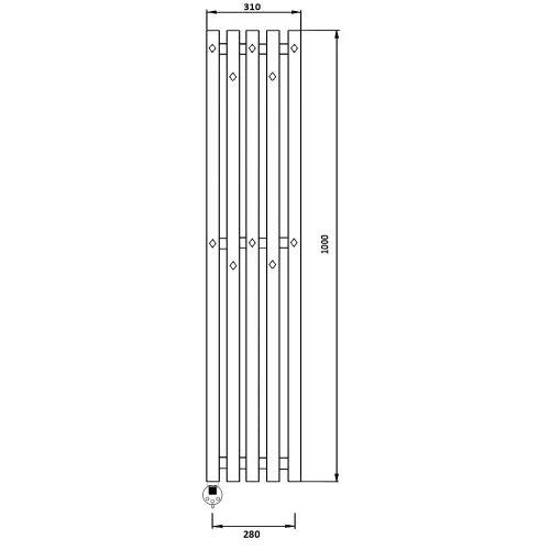 Полотенцесушитель Secado Сандриго 5К электрический, с крючками ,  L/R черный матовый, Выбрать размер: 31х100, Ориентация: левая, изображение 4