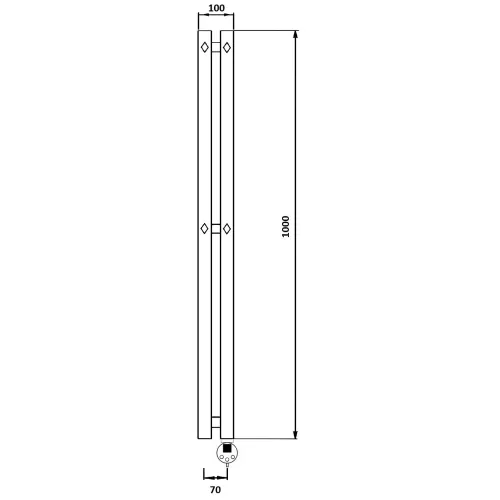 Полотенцесушитель Secado Сандриго 2К электрический, с крючками,  L/R черный матовый, Выбрать размер: 10х100, Ориентация: левая, изображение 5