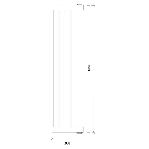 Дизайн-радиатор Secado Сельвино 5 водяной, черный матовый, Выбрать размер: 30х100, изображение 4