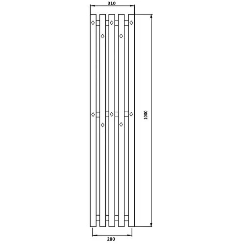 Полотенцесушитель Secado Сандриго 5К  водяной, с крючками , черный матовый, Выбрать размер: 31х100, изображение 3