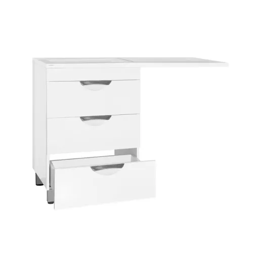 Тумба напольная Style Line Жасмин Люкс 60 PLUS L/R  с раковиной Даллас 120, Ориентация: правая, Комплектация: 3 ящика, изображение 2