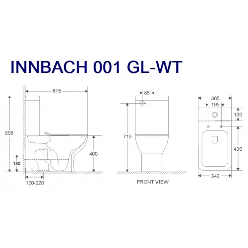 Унитаз компакт WW INNBACH 001 GL-WT, изображение 2