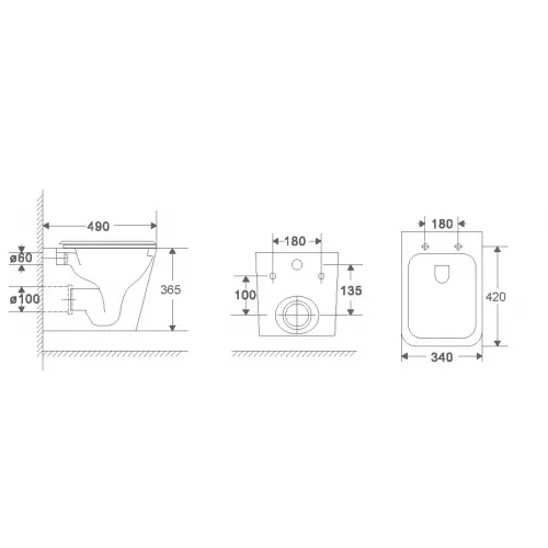 WW GELBACH 043 GL-WT Унитаз подвесной, Выбрать цвет: Белый глянцевый, изображение 2