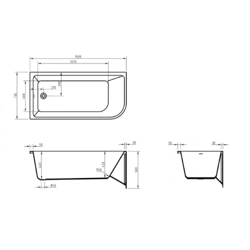Акриловая ванна BELBAGNO BB712 L/R, Выбрать размер: 150х73, Ориентация: левая, изображение 5