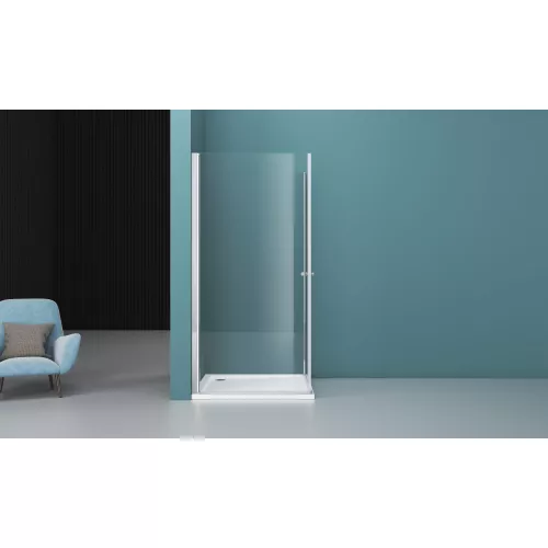 Душевой уголок BelBagno ETNA-AH-2-/-C-Cr, Цвет стекла: прозрачное, Цвет профиля: Хром, Выбрать размер: 70х100, изображение 10