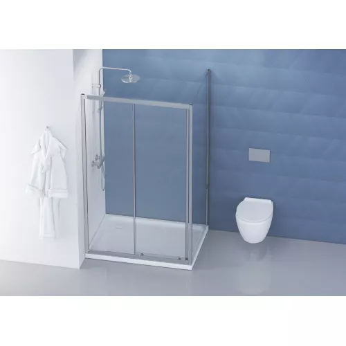 Душевой уголок BelBagno DUE-AH-1, Цвет стекла: Прозрачный, Цвет профиля: Хром, Выбрать размер: 120х90, изображение 3