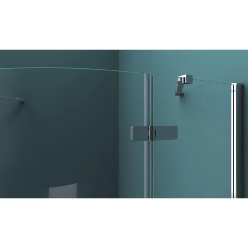 Душевой уголок BelBagno KRAFT-R-2-/C-Cr, Цвет стекла: прозрачное, Цвет профиля: Хром, Выбрать размер: 100х100, изображение 4