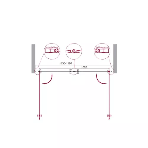 Душевая дверь BelBagno ETNA-B-2-/C-Cr, Цвет стекла: прозрачное, Цвет профиля: Хром, Выбрать размер: 120, изображение 11