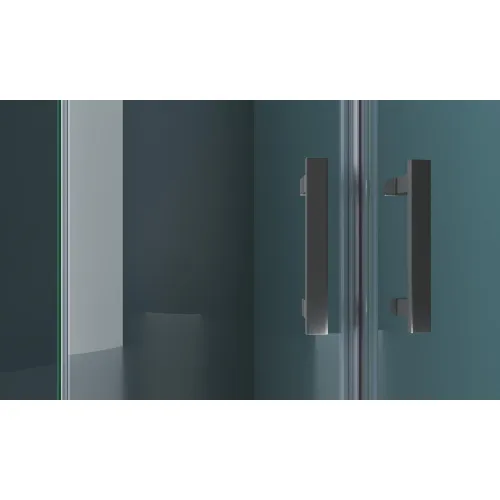 Душевой уголок BelBagno KRAFT-R-2-/C-Cr, Цвет стекла: прозрачное, Цвет профиля: Хром, Выбрать размер: 100х100, изображение 2