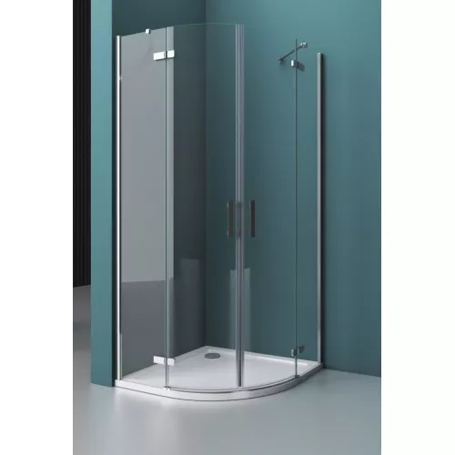 Душевой уголок BelBagno KRAFT-R-2-/C-Cr, Цвет стекла: прозрачное, Цвет профиля: Хром, Выбрать размер: 90х90