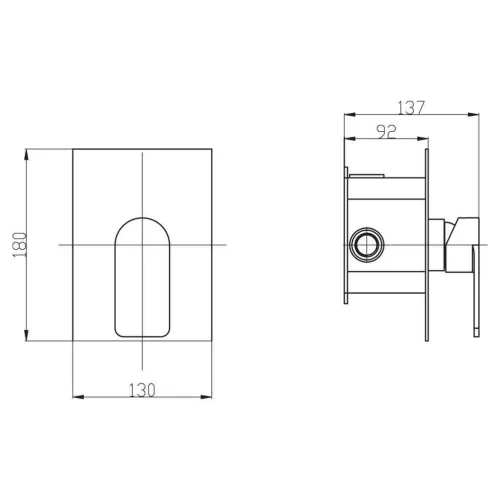 Встраиваемый смеситель для душа BelBagno NOVA NOV-DASM-IN, изображение 2