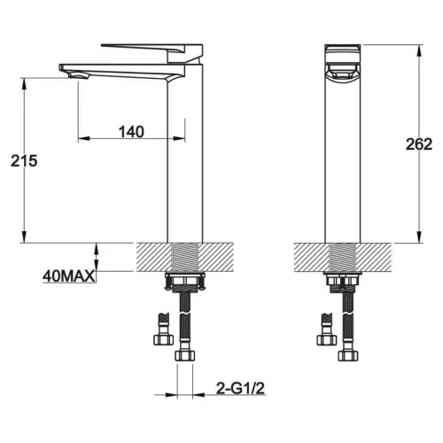 Смеситель для накладных BelBagno CARIN CAR-LMC-CRM, изображение 2