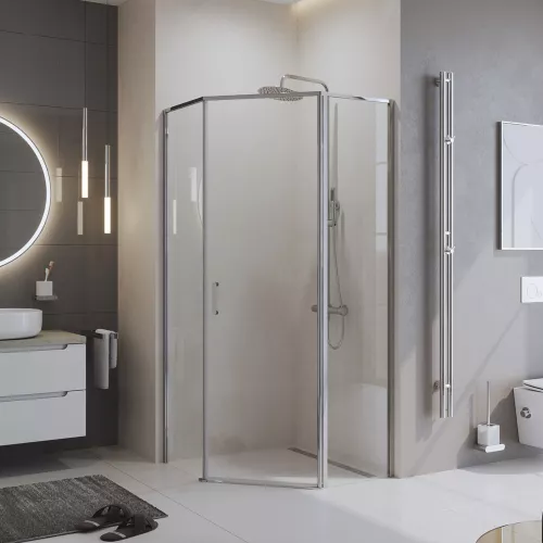 Душевые ограждения: Душевой уголок BelBagno UNO-195-P-1-/C-Cr 1 в магазине Акватория