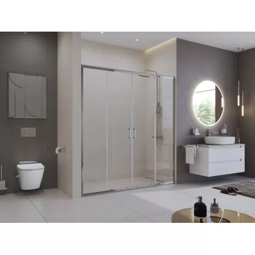 Душевая дверь BelBagno UNO-195-BF-2/C-Cr прозрачное, Цвет стекла: прозрачное, Цвет профиля: Хром, Выбрать размер: 170, изображение 2