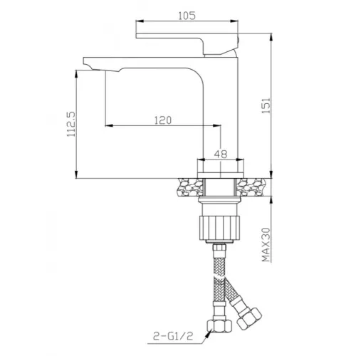 Смеситель для раковины BelBagno LUCE LUC-LVM-ORO, Выбрать цвет: Золото, изображение 8