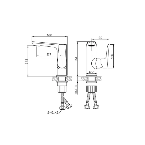 Смеситель для раковины BelBagno ANCONA  ANCONA-LVM-CRM, изображение 4