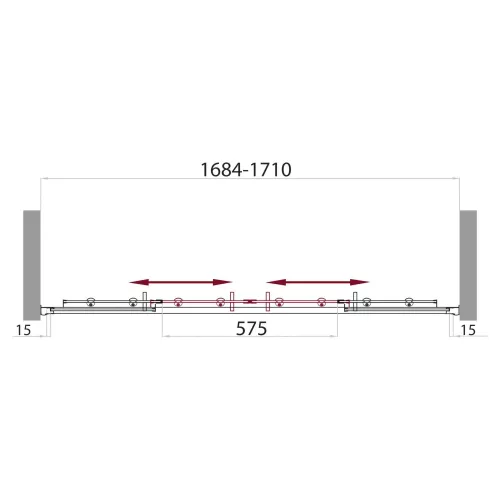 Душевая шторка на ванну BelBagno UNO-VF-2-170/145-P-Cr, Цвет стекла: матовое, Цвет профиля: Хром, Выбрать размер: 170, изображение 7