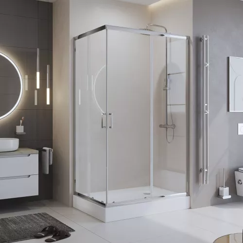 Душевые ограждения: Душевой уголок BelBagno UNO-195-AH-2/C-Cr 1 в магазине Акватория