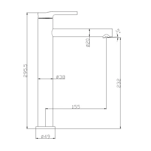Смеситель для накладных раковин BelBagno ETNA ETN-LMC-IN, изображение 4
