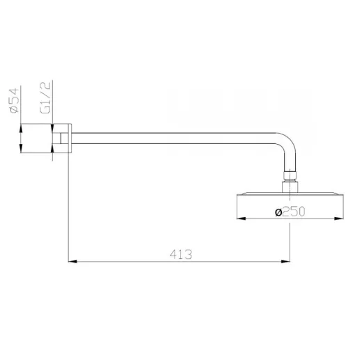 Верхний душ BelBagno ANCONA ANCONA-SLD-CRM, изображение 2