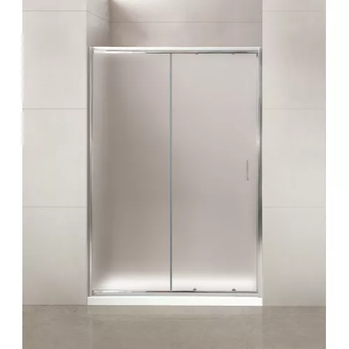 Душевая дверь BelBagno UNO-BF-1/P-Cr, Цвет стекла: Матовое рифленое, Цвет профиля: Хром, Выбрать размер: 115