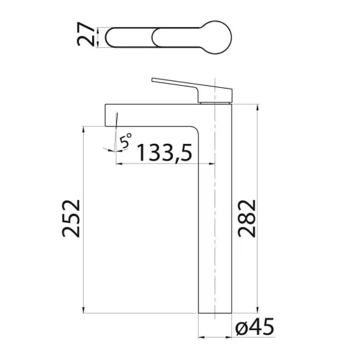 Смеситель для накладных раковин BelBagno DELTA DEL-LMC-IN, изображение 4