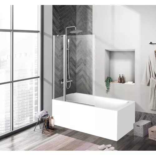 Душевая шторка на ванну BelBagno UNO-V-11-90/150-C-Cr, Цвет стекла: прозрачное, Цвет профиля: Хром, Выбрать размер: 90х150