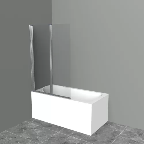 Душевая шторка на ванну BelBagno UNO-V-2-/C-Cr, Цвет стекла: прозрачное, Цвет профиля: Хром, Выбрать размер: 100, изображение 2