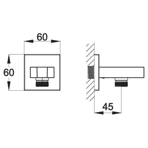 Штуцер с держателем  BelBagno ARLIE ARL-PHD-CRM, изображение 2