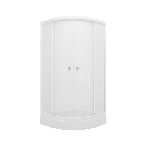 Душевое ограждение Triton ЛЁН  А (низкий поддон), Цвет стекла: лён, Цвет профиля: Белый, Тип поддона: Низкий, Выбрать размер: 90х90, изображение 5