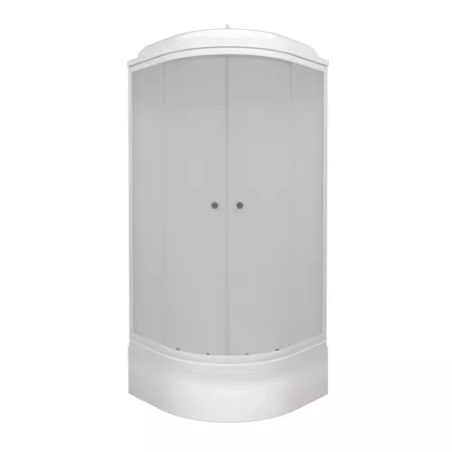 Душевая кабина  Triton ВЕЛЬВЕТ В средний поддон, Цвет профиля: Белый, Тип поддона: Средний, Выбрать размер: 90х90, изображение 2