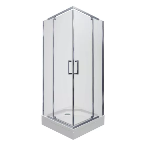 Душевое ограждение Triton "КАППА-ХРОМ" (низкий  поддон) квадрат 90х90, Цвет профиля: Хром