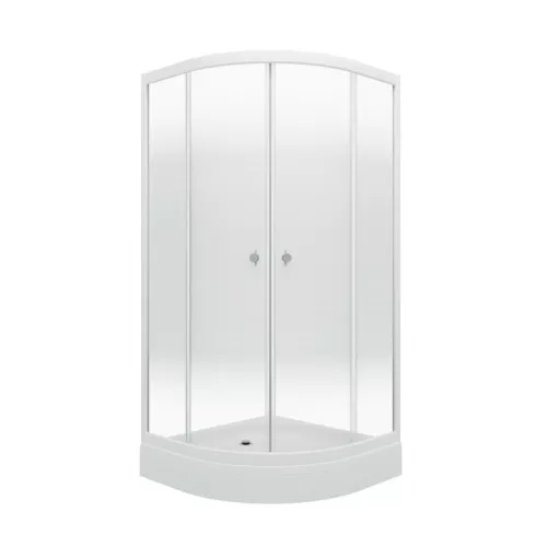 Душевое ограждение Triton ЛАЙТ (низкий поддон), Цвет стекла: с рисунком, Цвет профиля: Белый, Тип поддона: Низкий, Выбрать размер: 100х100, изображение 2