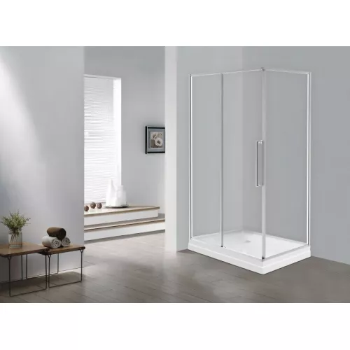 Душевое ограждение ESBANO ESS-108/119/128/129PS-C без поддона, Цвет профиля: Хром, Выбрать размер: 100х80, изображение 2