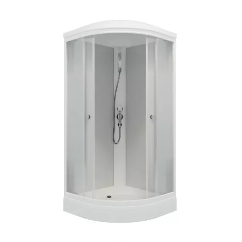 Душевая кабина Triton ЛАЙТ  А(низкий поддон) ДН4 стекло прозрачное, рифленое, Цвет профиля: Белый, Тип поддона: Низкий, Выбрать размер: 90х90, изображение 4