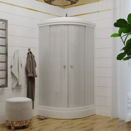 Душевая кабина Triton ЛЁН А (ДН4)  низкий поддон, Цвет профиля: Белый, Тип поддона: Низкий, Выбрать размер: 90х90, изображение 4