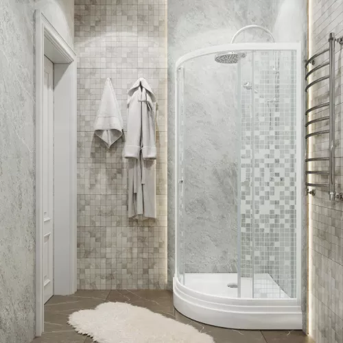 Душевое ограждение  Triton МОЗАИКА А (низкий поддон), Цвет стекла: мозаика, Тип поддона: Низкий, Выбрать размер: 100х100, изображение 2