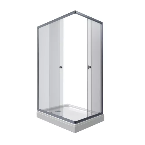 Душевое ограждение Triton "ВЕНТА-ХРОМ" , низкий поддон, Цвет стекла: прозрачное, Цвет профиля: Хром, Выбрать размер: 100х80, изображение 5