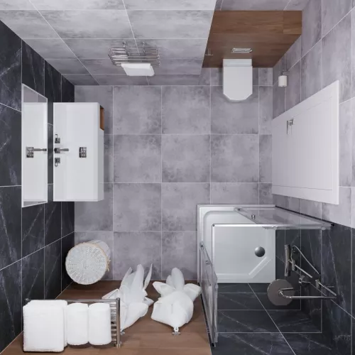 Душевое ограждение Triton "ВЕНТА-ХРОМ" , низкий поддон, Цвет профиля: Хром, Выбрать размер: 80х80, изображение 6