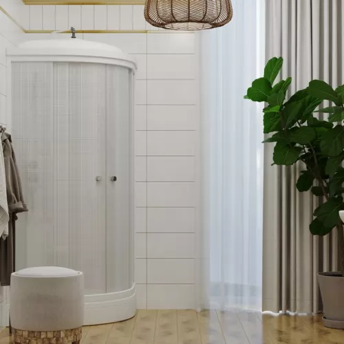 Душевая кабина Triton ЛЁН А (ДН4)  низкий поддон, Цвет профиля: Белый, Тип поддона: Низкий, Выбрать размер: 90х90, изображение 5