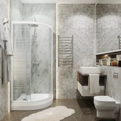 Душевое ограждение Triton ПОЛОСЫ А (низкий поддон), Цвет стекла: полосатое, Тип поддона: Низкий, Выбрать размер: 100х100, изображение 3