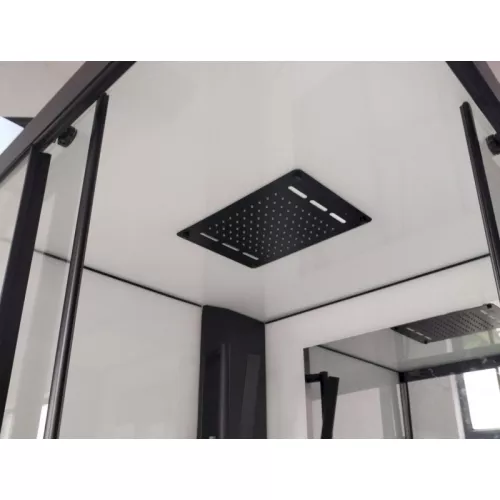 Душевая кабина ESBANO ESM-90CKR  90х90х215, Цвет стекла: прозрачное, Цвет профиля: Черный, Тип поддона: Низкий, Выбрать размер: 90х90, изображение 3